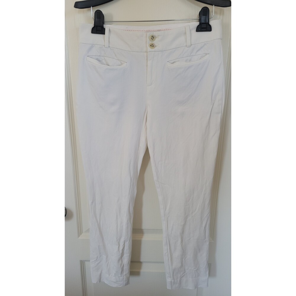 Women's Anthropologie White The Essential Slim Trousers
